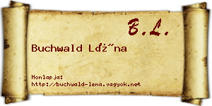 Buchwald Léna névjegykártya